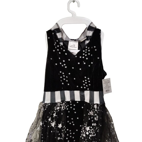 Girls Size M (7/8) Celestial Witch 4-Piece Sparkle Dress Halloween Costume - Picture 2 of 9